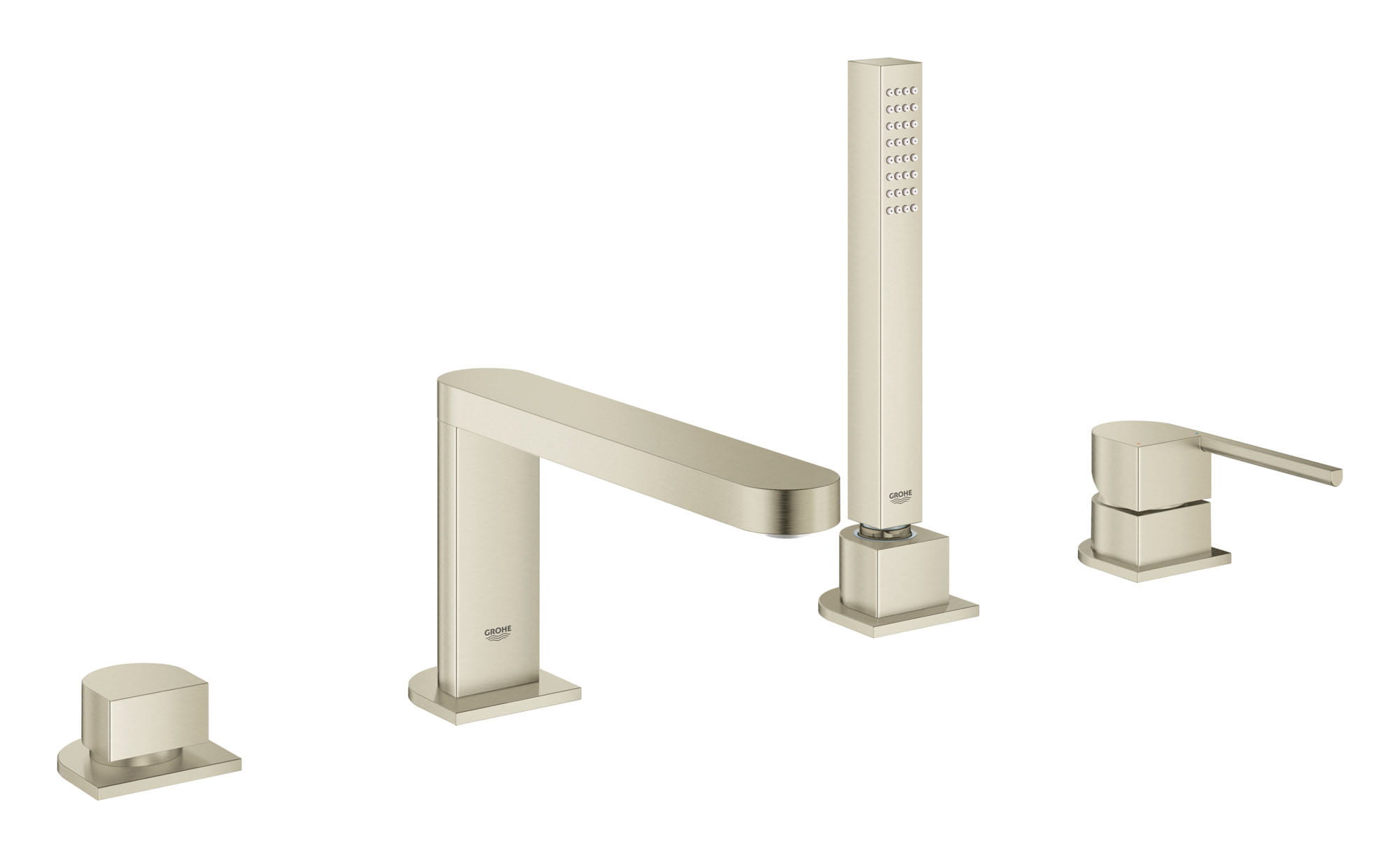 4-Hole Single-Handle Deck Mount Roman Tub Faucet with 1.75 GPM Hand Shower